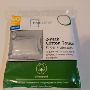 Cotton Touch Zippered Pillow Protectors, Qty 2